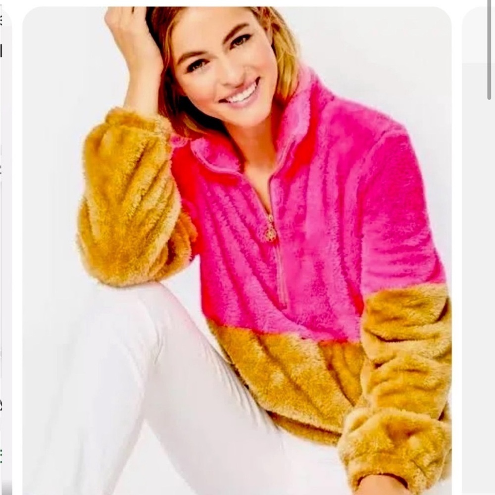 Lilly Pulitzer Keala Sherpa Popover Sweatshirt Size XXL NWT - Picture 3 of 16